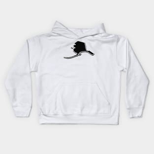 Black Alaska Outline Kids Hoodie